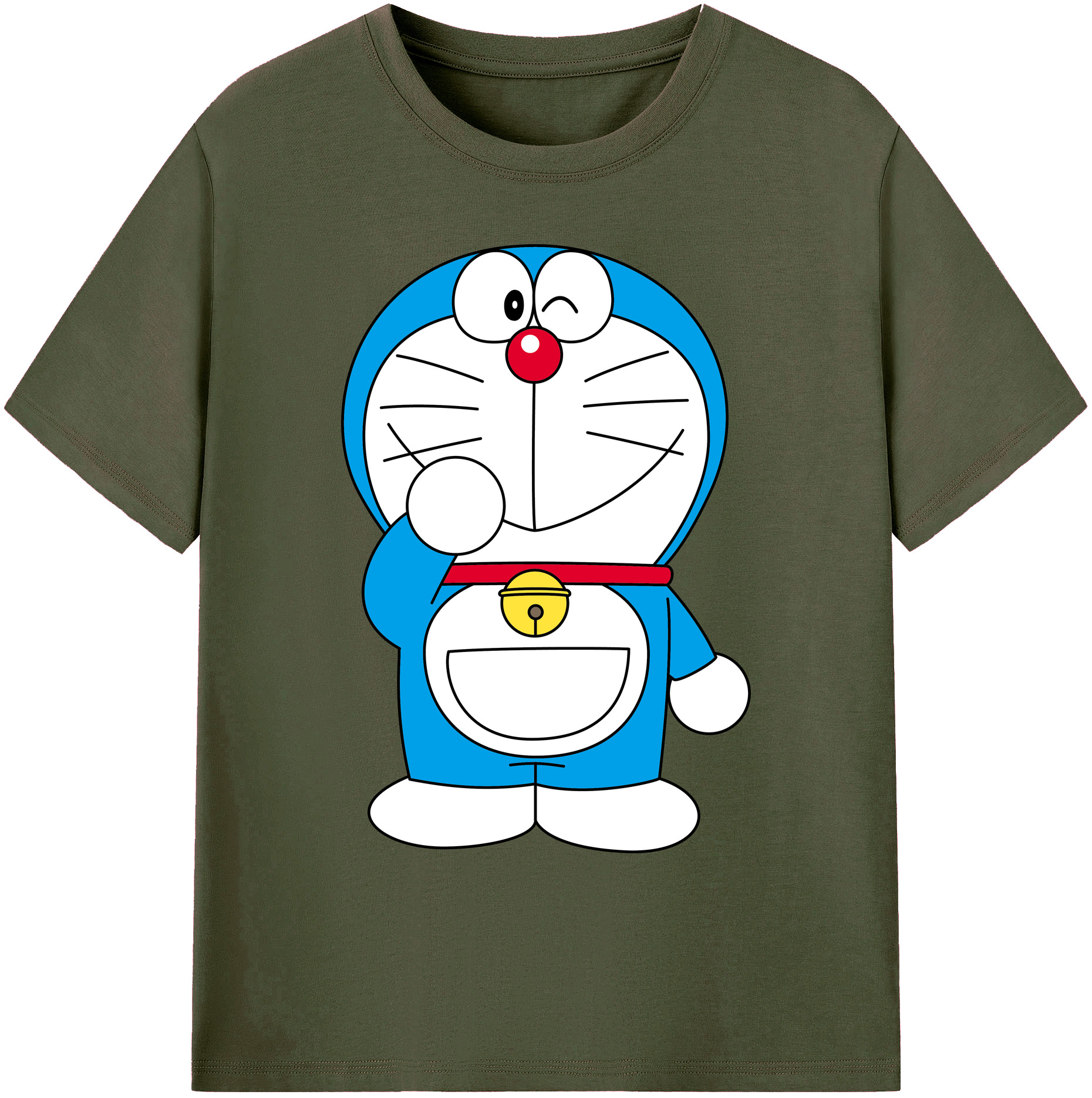 （画像用） ドラえもん Doraemon 綿100％ メンズ半袖Tシャツ｜肌触りやわらか＆通気性